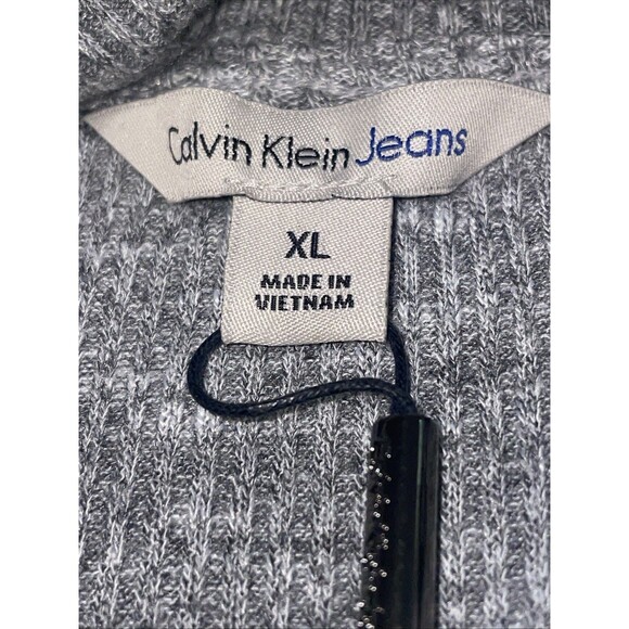 Calvin Klein Womens Top Extra Large Grey Mock Neck Minimalist Capsule Classic - Picture 3 of 8